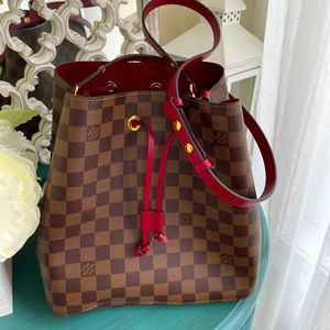Louis Vuitton Damien Ebene NeoNoe MM Cherry Berry